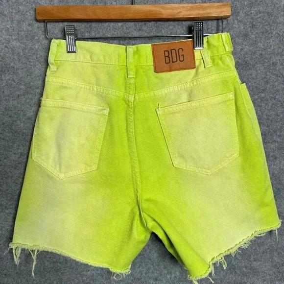 BDG Jean Shorts Womens 25 Carpenter High Rise Frayed Colorful Summer Festival - Picture 2 of 13
